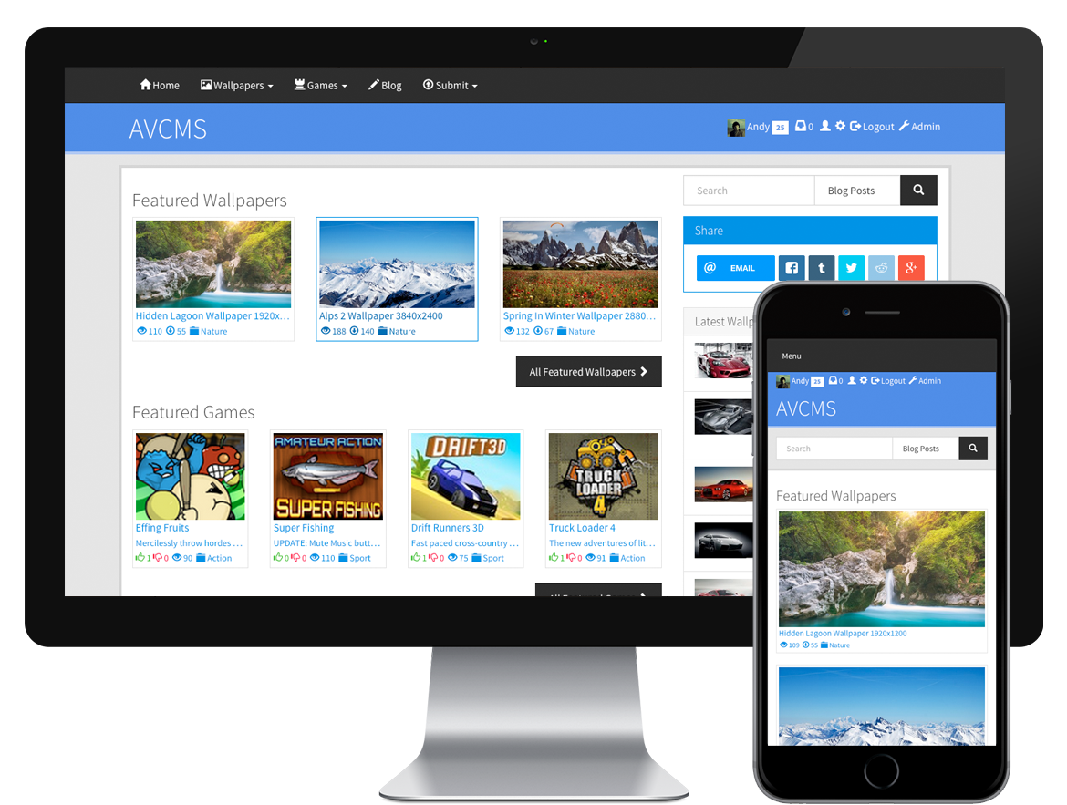 AV Scripts - Home of AV Arcade & Wallpaper Site Script